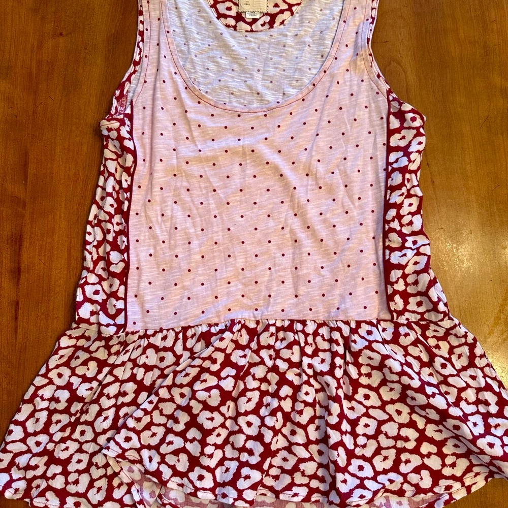 Raspberry and Pink Floral Sleeveless Top